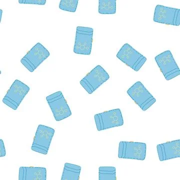 Pattern biometric smart wallet cartoon vector Illustrazione stock