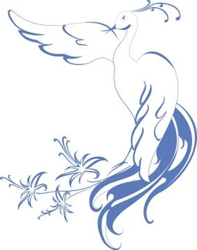 Pattern. bird of Paradise with flowers. EPS10 vector illustration Illustrazione stock
