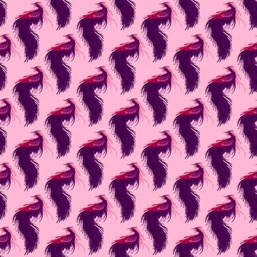 A pattern of birds on a pink background 스톡 일러스트