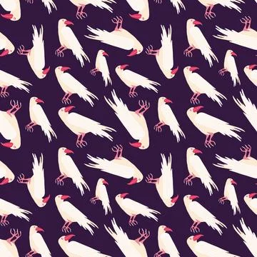 A pattern of birds with their wings spread out イラスト素材