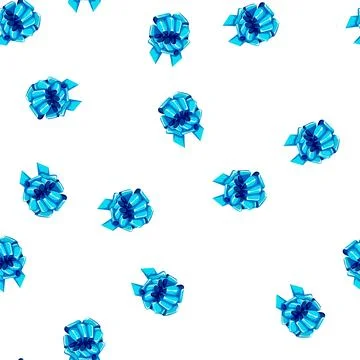 Pattern birthday bow ribbon cartoon vector Stock Illustration