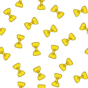 Pattern birthday gold bow cartoon vector Stock Illustration