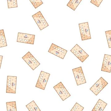 Pattern Birthday loyalty card showing customer reward progress Illustrazione stock