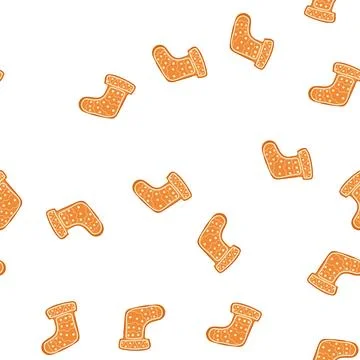 Pattern biscuit gingerbread cartoon vector Stock Illustration