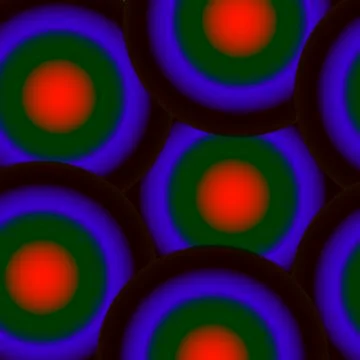 A pattern of black and blue circles Stock Illustration