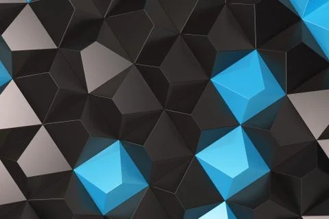 Pattern of black and blue pyramid shapes Illustrazione stock