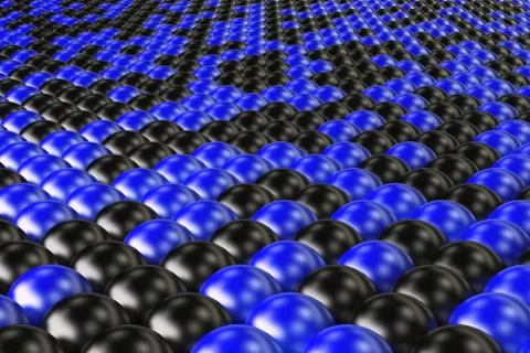 Pattern of black and blue spheres Stock Illustration