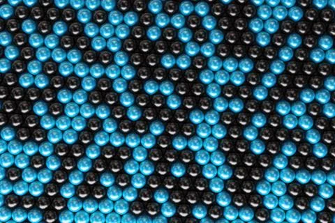 Pattern of black and blue spheres Illustrazione stock