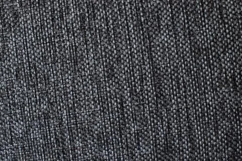 Pattern of black and gray threads macro photo. Fabric tissue textile backgrou Foto stock