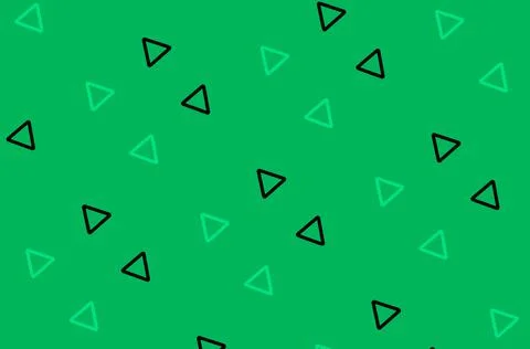 Pattern of black and green geometric shapes in retro, memphis 80s 90s style Illustrazione stock