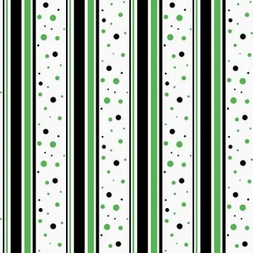 Pattern black and green polka dot, line seamless texture. Vector background Illustrazione stock