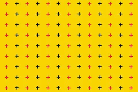 Pattern of black and pink geometric shapes in retro, memphis 80s 90s style Stock Illustration