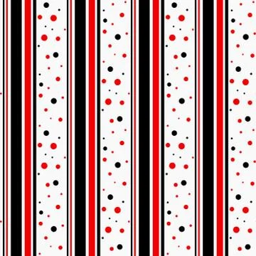 Pattern black and red polka dot, line seamless texture. Vector background eps Illustrazione stock