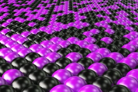 Pattern of black and violet spheres Stock Illustration