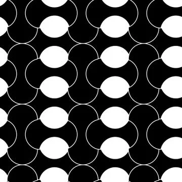 Pattern with black and white forms Stock Illustration