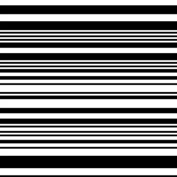 Pattern with black and white horizontal lines, modern stylish image. Illustrazione stock