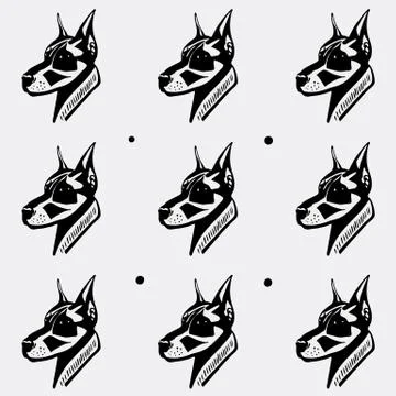 Pattern black and white, monochrome. Stock Illustration