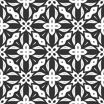 Pattern black and white shape. Simple seamless ornament background 스톡 일러스트