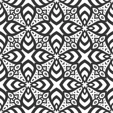Pattern black and white shape. Simple seamless ornament background Illustrazione stock