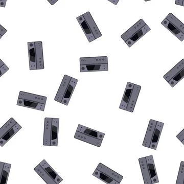 Pattern black av receiver cartoon vector Stock Illustration