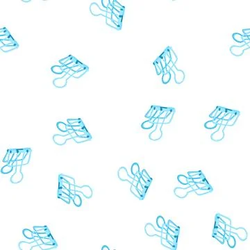 Pattern black binder clip cartoon vector Stock Illustration
