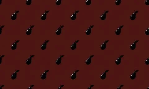 Pattern of black bombs on a brown background 스톡 일러스트