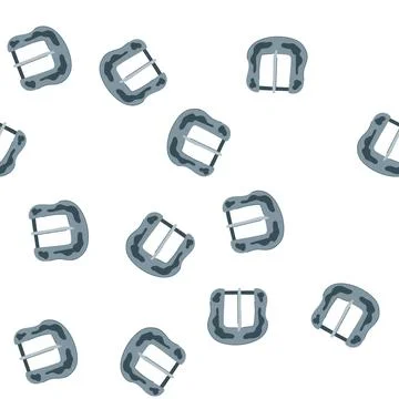 Pattern black buckle belt cartoon vector Ilustração Stock