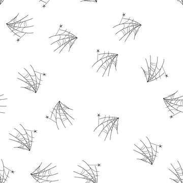 Pattern black cobweb cartoon vector イラスト素材