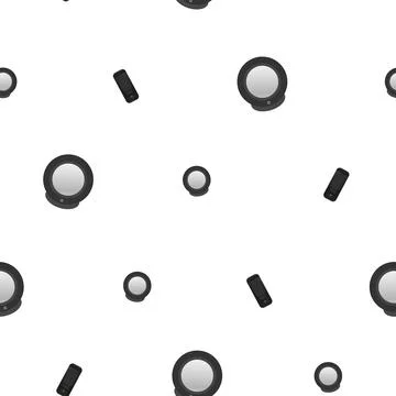 Pattern of black computer speakers. The dynamics of the table. Wireless speakers Stockillustratie