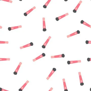 Pattern black cosmetic brush cartoon vector 库存插图