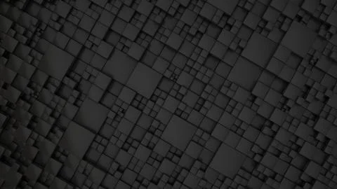 Pattern from black cubes of different sizes Stockillustratie
