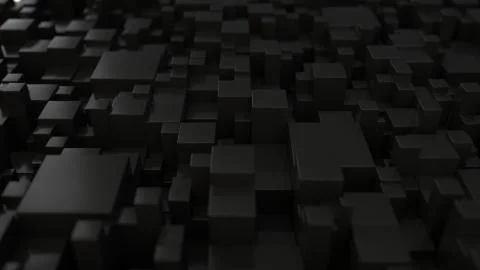 Pattern from black cubes of different sizes Illustrazione stock