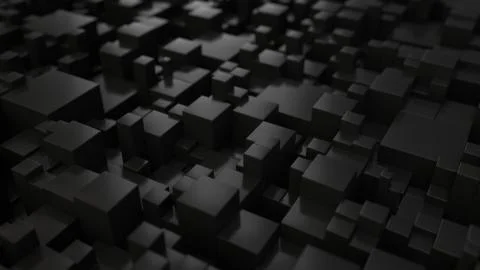 Pattern from black cubes of different sizes イラスト素材