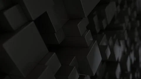 Pattern from black cubes of different sizes Illustrazione stock