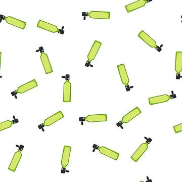 Pattern black diving cylinder cartoon vector Illustrazione stock