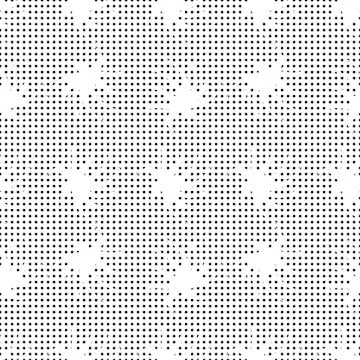 Pattern with black dots and white shapes Stock Illustration