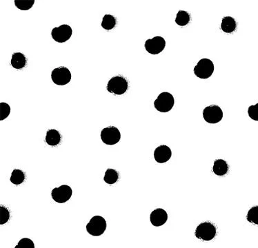 Pattern with black dots on white background. Vector modern illustration Stock Illustration