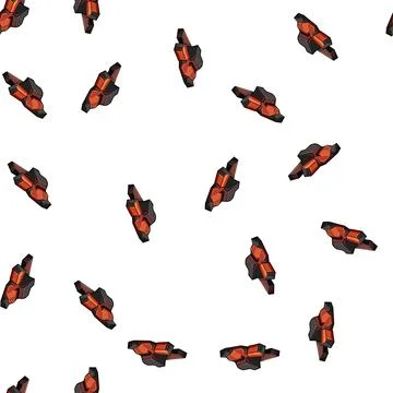 Pattern black fire charcoal cartoon vector Stock Illustration