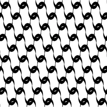 Pattern with black forms Stock Illustration