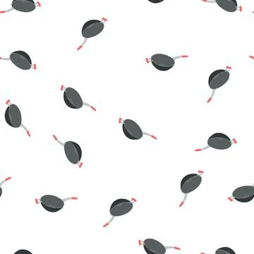 Pattern black frying pan cartoon vector Stock Illustration