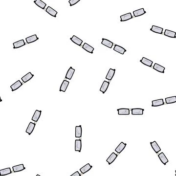Pattern black geek glasses cartoon vector Stock Illustration