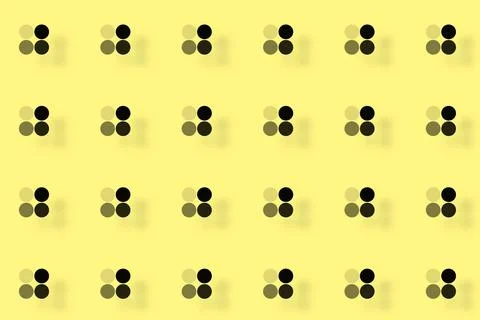 Pattern of black geometric shapes in retro, memphis 80s 90s style. Point groups Illustrazione stock