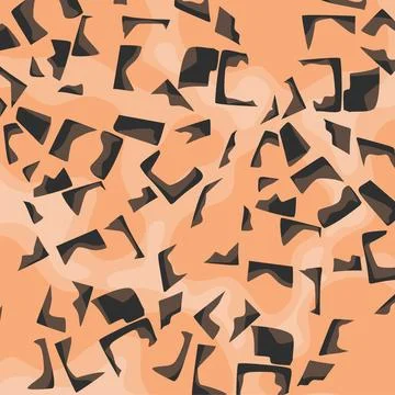 A pattern of black grass jelly on brown sugar background. Drink texture Stock Illustration