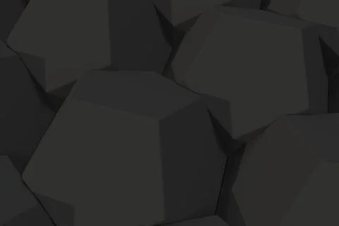 Pattern of black hexagonal elements Stockillustratie