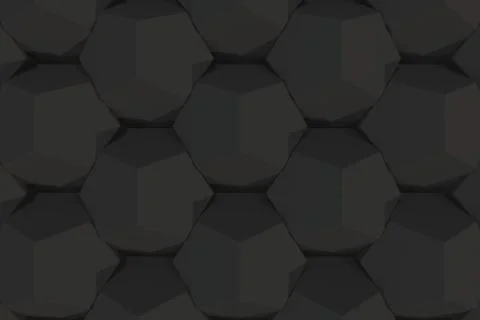 Pattern of black hexagonal elements 스톡 일러스트