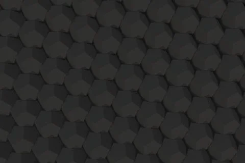 Pattern of black hexagonal elements Stockillustratie