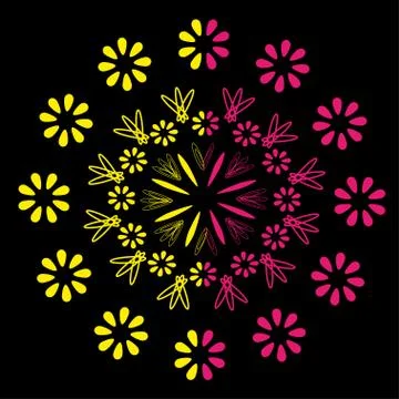 The pattern on the black Stock Illustration