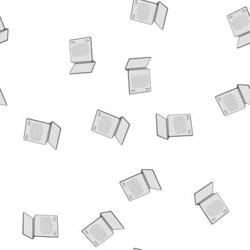 Pattern black laptop stand cartoon vector Stockillustratie