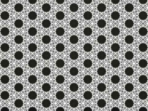 Pattern with black large circles on a white background Stock Illustration