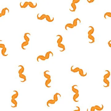 Pattern black moustaches cartoon vector Stock Illustration
